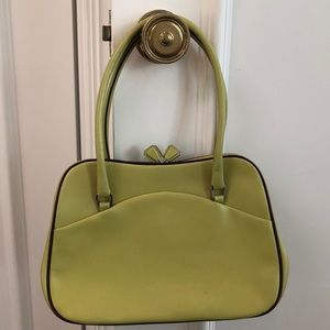 Prada citrus green double handle bag.